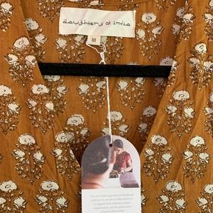 NWT Daughters of India Chaaya Maxi Dress ~ Chai